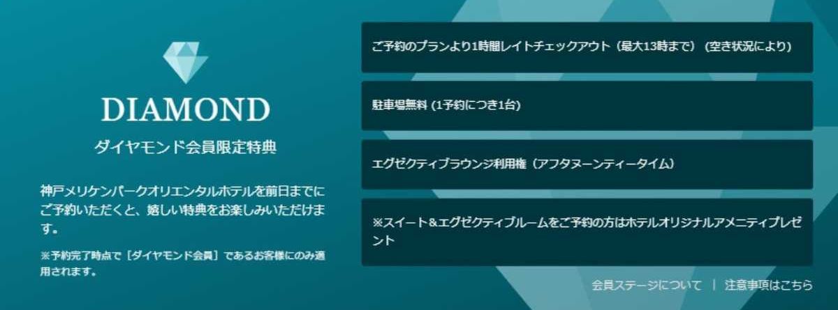 神戸メリケンパークオリエントホテルのエグゼクティブラウンジの一休特典表